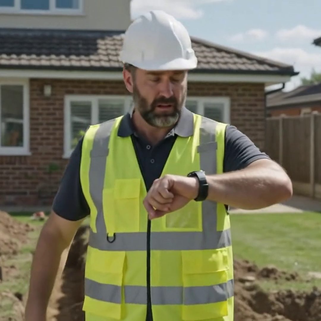 Contractor waiting on site